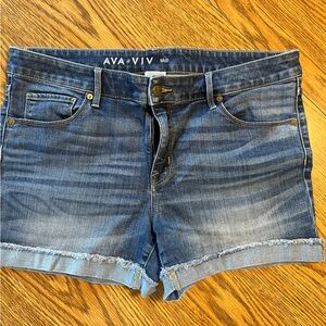 Ava & Viv Women's Classic Blue Jean Shorts
